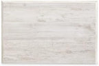 Signature Design by Ashley Nightstand, Paxberry Boho Whitewash | Engineered wood and decorative laminate, Ornate carved-effect medallion details, Includes 2 built-in USB charging ports