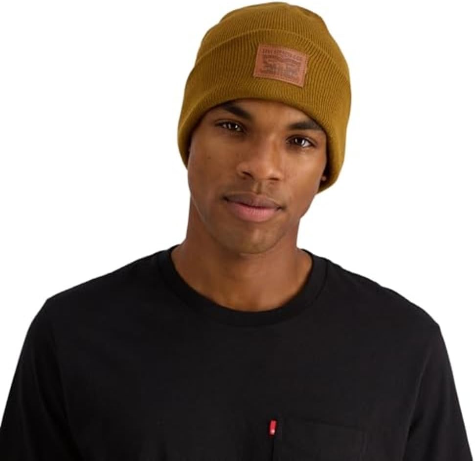 Levi's Mens All-Season Hero Beanie Soft Knit Cuffed Winter Hat, Warm & Comfortable Everyday Style
