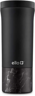 Ello Miri 16oz Insulated Stainless Steel Travel Mug with Slider Lid, Black
