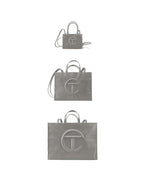TELFAR Medium Shopping Bag - Cobalt | Unisex Faux Leather Shopping Tote with Shoulder and Crossbody Strap, Dust Bag, Magnetic Snap | Laptop-Sized | Work & Travel Ready