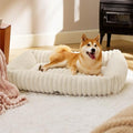Bedsure ComfyFleece® Cute Dog Beds Large Sized Dog Washable，36in Cream