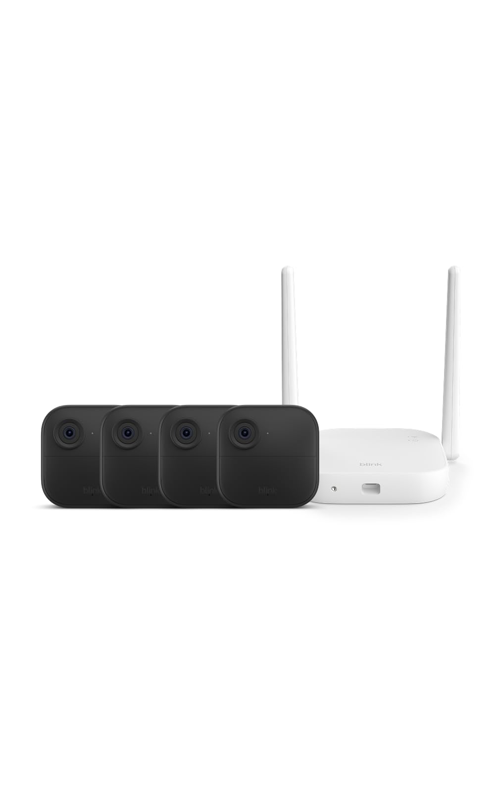 Blink Outdoor XR+ and Wired Doorbell 2K+ — Extended range wireless Outdoor 4 camera and 2K hardwired doorbell. Sync Module XR+ included — 1 camera system + doorbell