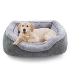 INVENHO Medium Dog Beds for Medium Dogs Washable, Rectangle Dog Bed Medium Size Dog, Orthopedic Dog Bed, Warming Soft Calming Sleeping Puppy Bed Durable Pet Bed with Anti-Slip Bottom M(30"x24"x9")