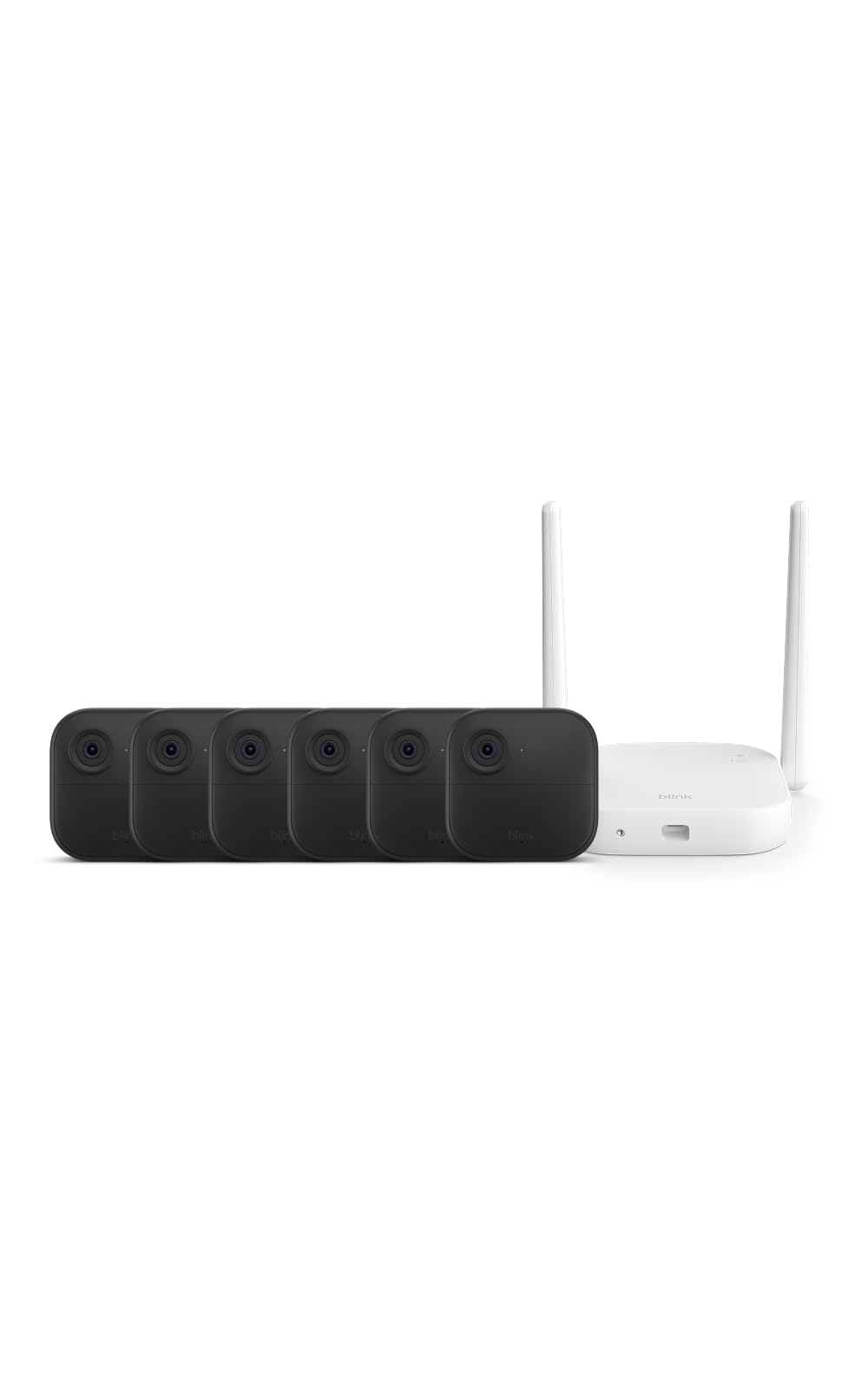 Blink Outdoor XR+ and Wired Doorbell 2K+ — Extended range wireless Outdoor 4 camera and 2K hardwired doorbell. Sync Module XR+ included — 1 camera system + doorbell