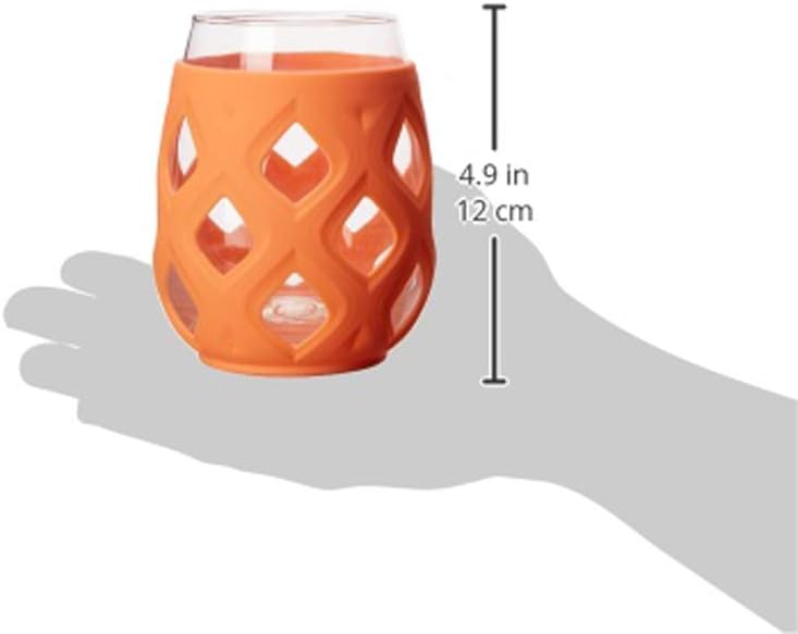 Ello Cru 17oz Stemless Wine Glasses with Silicone Sleeves, 4 Pack, Paloma