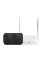 Blink Outdoor XR+ and Wired Doorbell 2K+ — Extended range wireless Outdoor 4 camera and 2K hardwired doorbell. Sync Module XR+ included — 1 camera system + doorbell