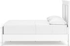 Signature Design by Ashley Bed Frame, Full Panel White Transitional | Hardwood solids and MDF substrate, White panel framing, Compatible with adjustable base, Fortman Series
