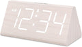 DreamSky Wooden Digital Alarm Clock for Bedrooms with Large Numbers