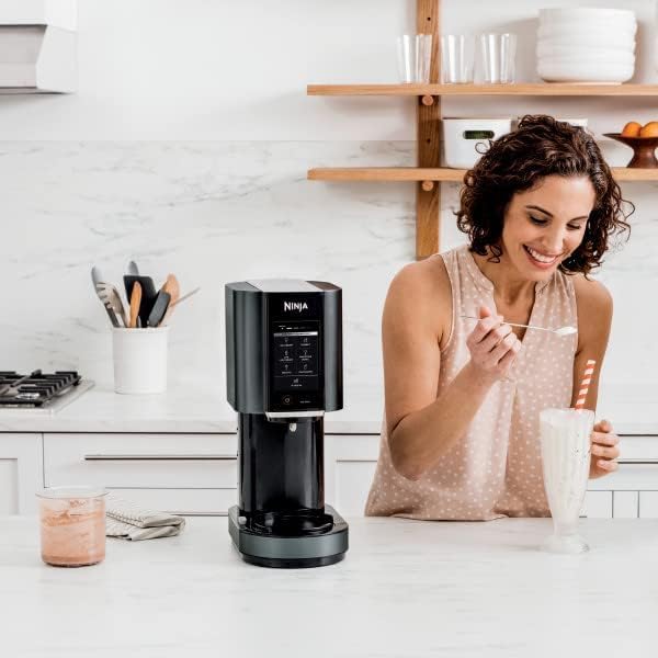 Ninja CREAMi Ice Cream, Sorbet, Milkshake Maker + 3 CREAMi Pints, Black | Sorbet and milkshake modes, Includes three pint containers