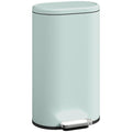 HOMCOM 30L Kitchen Bin 90° Stay-Open Lid Slim Rectangular Pedal Bin Green