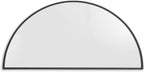 Signature Design by Ashley Denlow Accent Mirror, Black Half Moon Mirror | 50-inch half moon glass mirror, Arched thin frame design, Multi-directional mounting, Elegant living room decor
