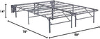 Signature Design by Ashley Mattress Riser Bed Frame, Queen, with Storage | All-in-one mattress riser foundation, 14-inch high storage platform with 12 support legs, Better than a boxspring