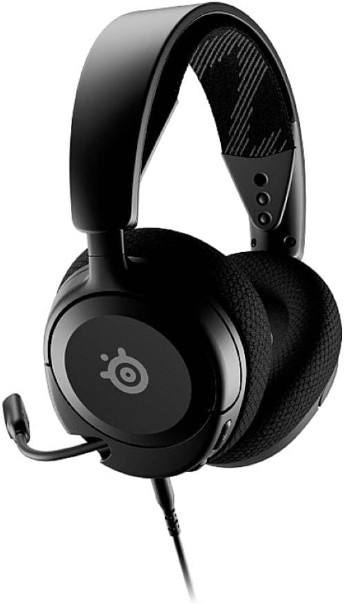 SteelSeries Arctis Nova 1 - Gaming Headset for PC, PS5, PS4, Xbox - Hi-Fi Drivers - 360° Spatial Audio - AirWeave Memory Foam Ear Cushions - Ultra Lightweight - Black