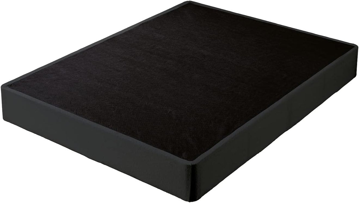 Signature Design by Ashley 10 Inch Metal Box Spring for Full Bed | 10-in height with rounded corners, Folding design for easy transport, Removable black cover, Foundation Series