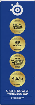 SteelSeries Arctis Nova 7P Wireless Gen 2 - PS5 Headset - Gaming Headset - Mobile App Control - 50+ HR with fast charge - Compatible with PlayStation, PC, Switch & more - Mixable 2.4GHz/Bluetooth