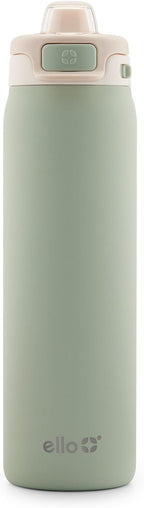 Ello Pop & Fill Insulated Stainless Steel Water Bottle with Quick Fill Lid, Leakproof Locking, Sip or Chug Spout, BPA-Free, Double Wall Vacuum Insulated for Sports, Travel & School- 22oz / 32oz / 40oz