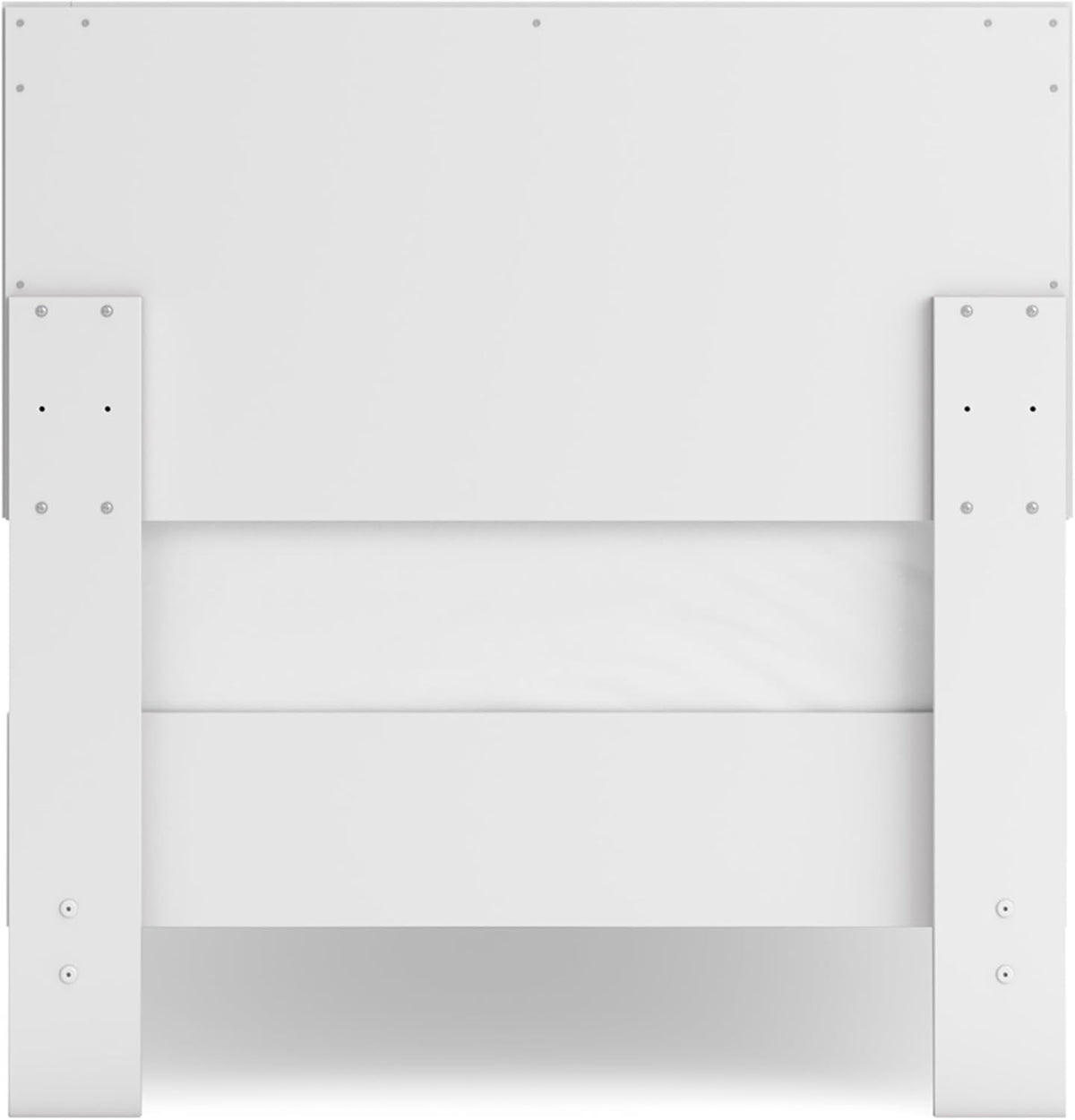 Signature Design by Ashley Hallityn Twin Scalloped Bed Frame, White | Scalloped headboard for cottage charm, Durable engineered wood, 350-lb capacity platform design