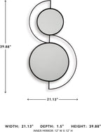 Signature Design by Ashley Shayham Modern Accent Mirror with Thin Frame, Black