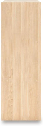 Signature Design by Ashley Piperton 6 Cube Storage Organizer, Cubby Shelf | Durable engineered wood with natural ash grain, Fits standard 10.5-inch bins, Versatile hybrid closed and open back design