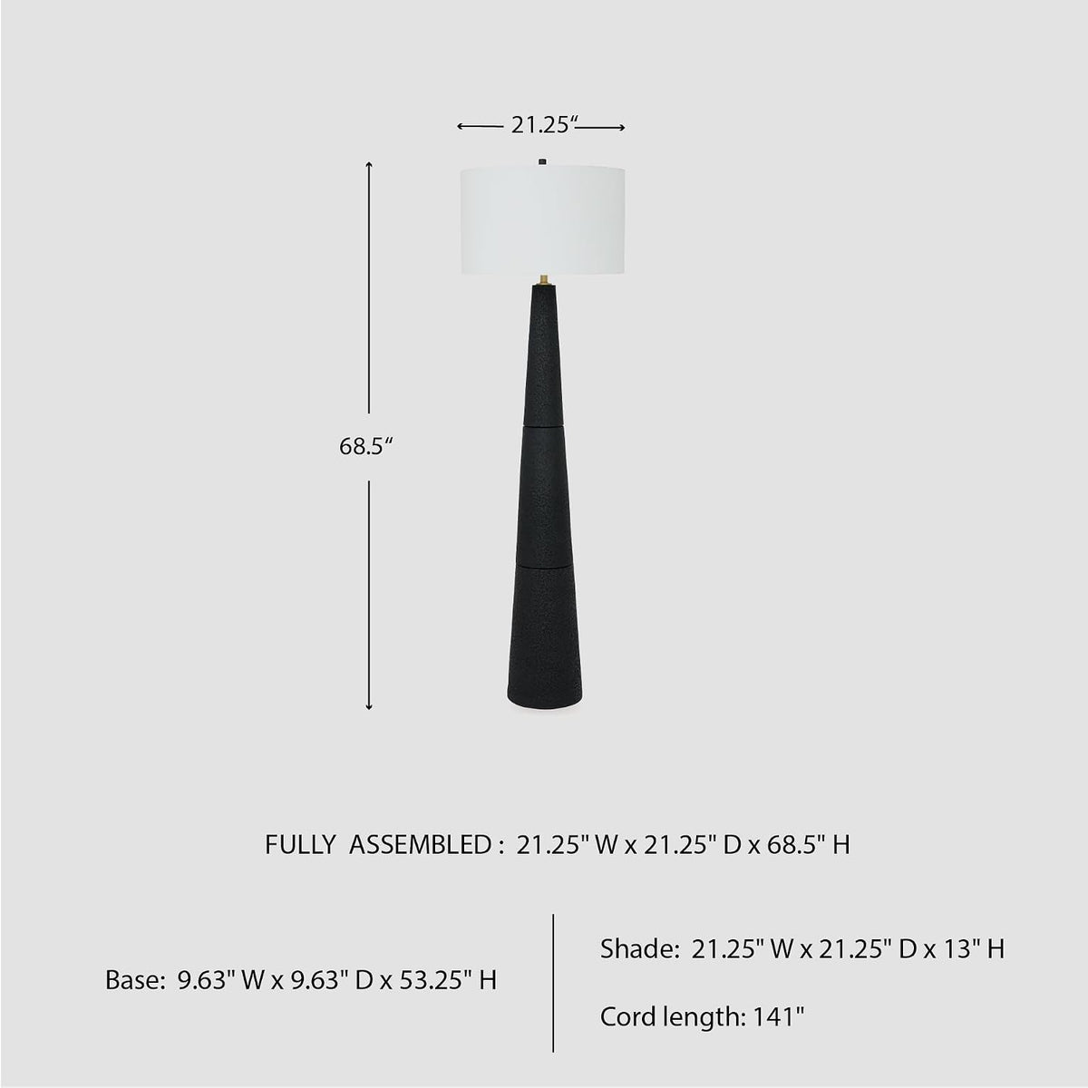Signature Design by Ashley Hallburg Floor Lamp, Modern Black