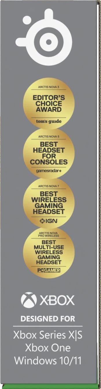 SteelSeries Arctis Nova 3X Wireless - Xbox Headset - Gaming Headset - Mobile App Control - 40 HR Battery with fast charging - Compatible with Xbox, PC, Switch and more - 2.4GHz/Bluetooth - Black