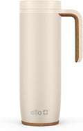 Ello Magnet 18oz Insulated Stainless Steel Travel Mug with Handle,Limestone