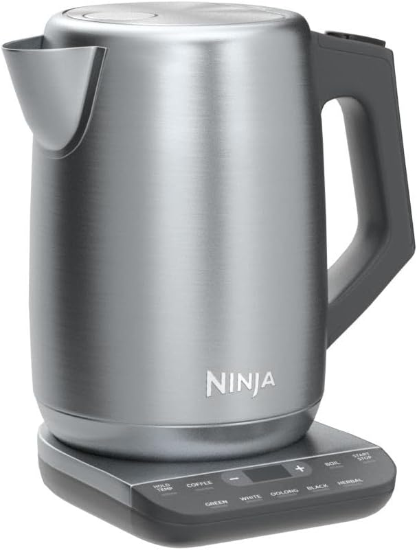 Ninja Precision Electric Kettle, 7-Cup, Rapid Boil, Stainless, KT200