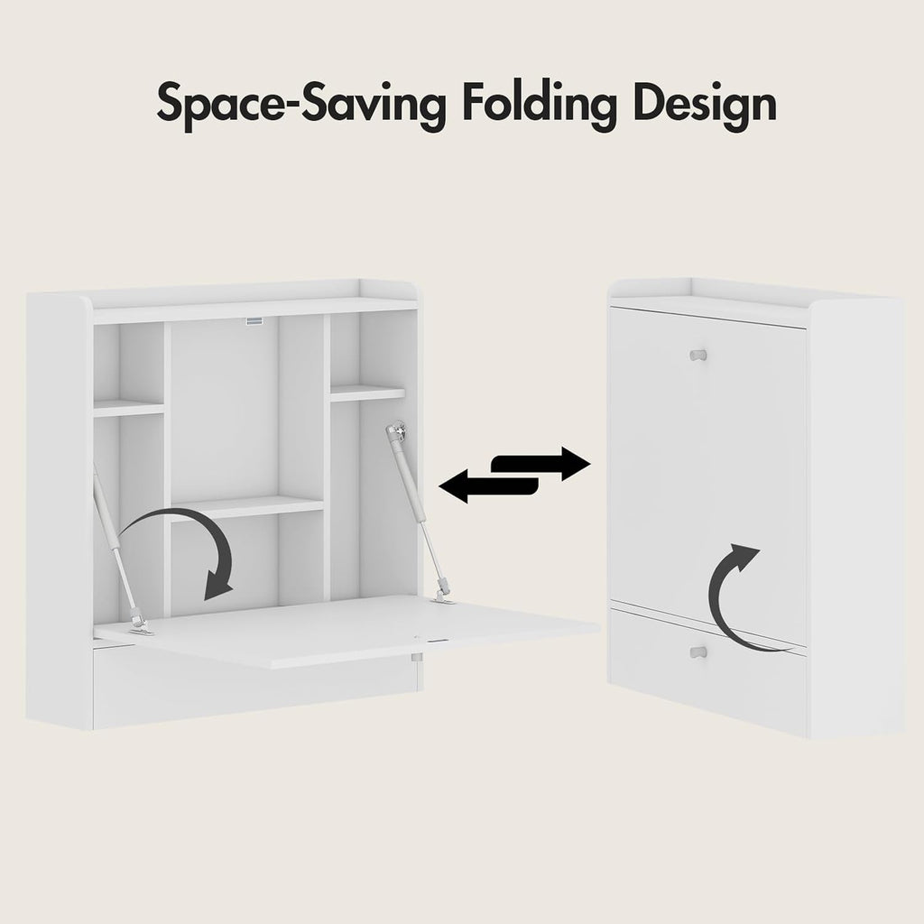 Wall Mounted Table Folding Desk Drop Leaf Floating Table Computer Desk