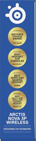 SteelSeries Arctis Nova 3P Wireless - PS5 Headset & PC Gaming Headset - Mobile App Control - 40 HR Battery with fast charging - Compatible with PlayStation, PC, Switch - 2.4GHz/Bluetooth - White