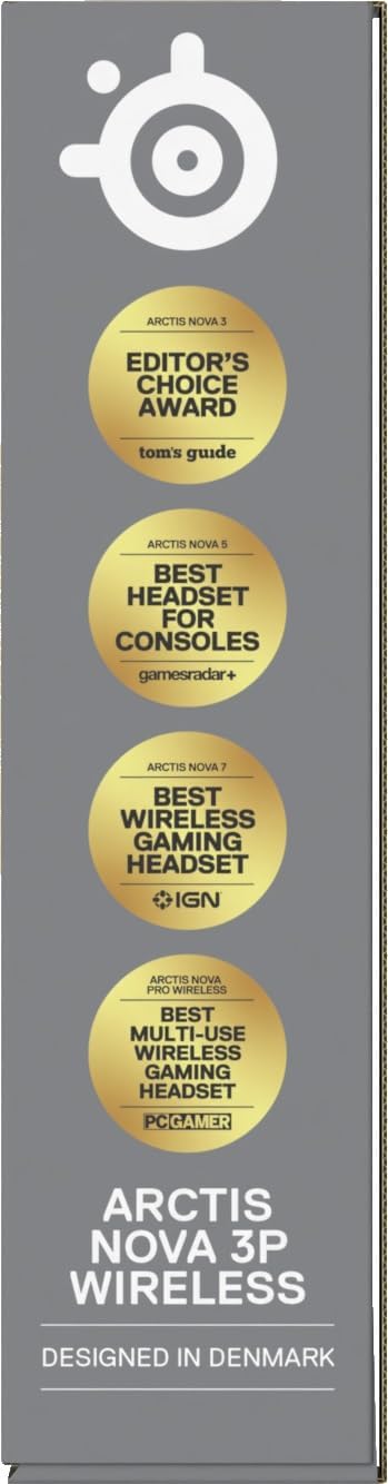 SteelSeries Arctis Nova 3P Wireless - PS5 Headset - Gaming Headset - Mobile App Control - 40 HR Battery with fast charging - Compatible with PlayStation, PC, Switch - 2.4GHz/Bluetooth - Lavender