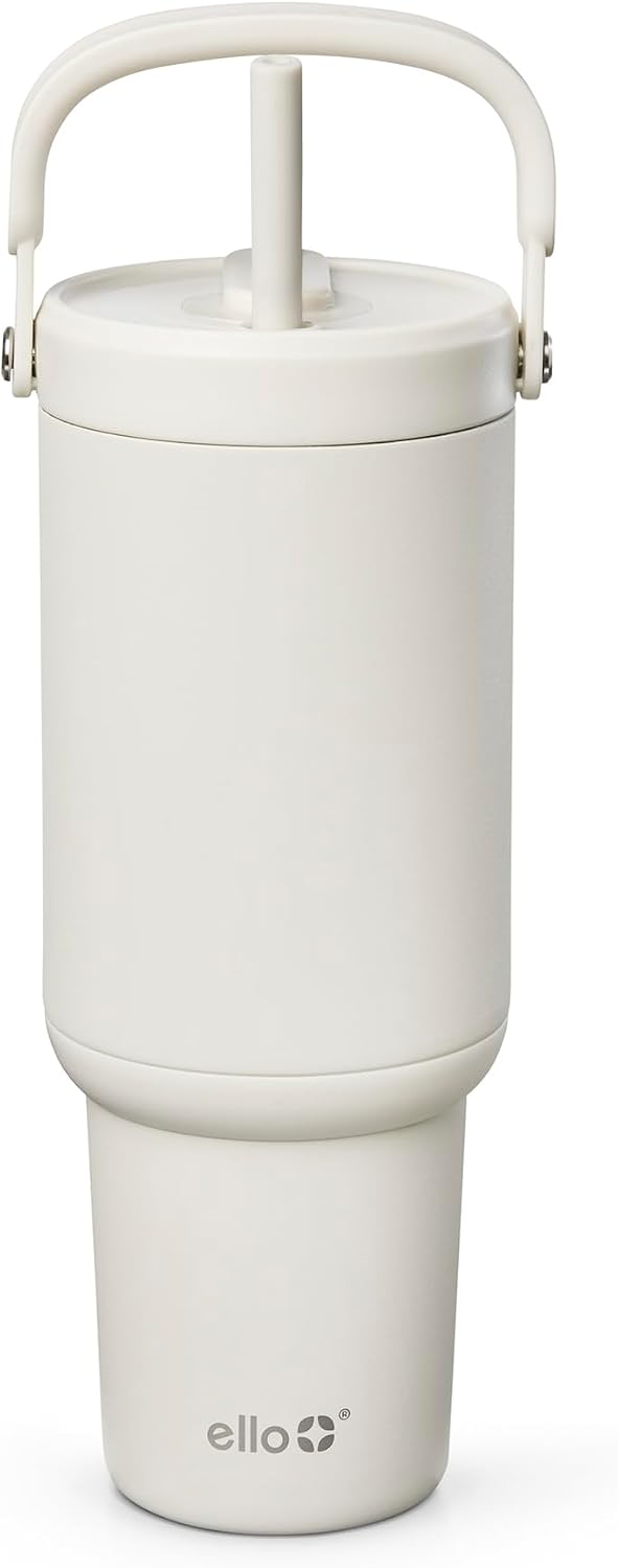 Ello Oasis Go+ 32oz Insulated Stainless Steel Tumbler with Straw, Mineral