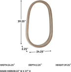 Signature Design by Ashley Aarilynn Casual Accent Mirror with Thick Frame, Antique Brown