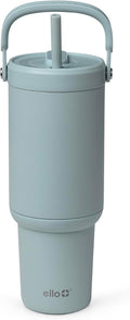 Ello Oasis Go+ 32oz Insulated Stainless Steel Tumbler with Straw,Salt Water