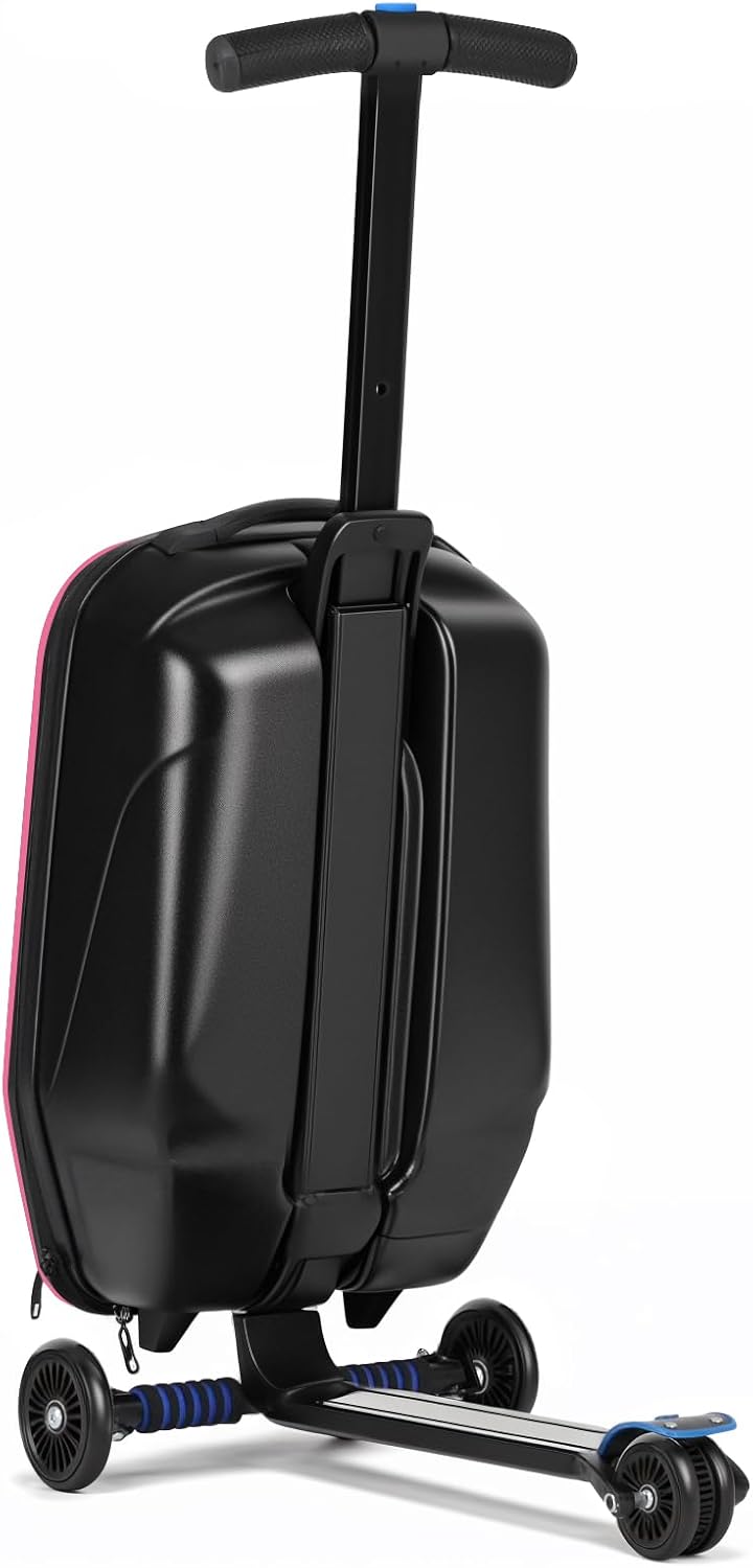 Suitcase Scooter,Ride on Suitcase for Kids,2in1 Hardside Scooter Luggage