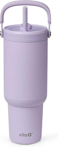 Ello Oasis Go+ 32oz Insulated Stainless Steel Tumbler with Straw, Orchid