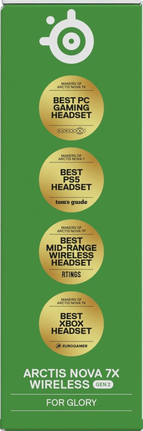 SteelSeries Arctis Nova 7X Wireless Gen 2 - Xbox Headset - Gaming Headset - Mobile App Control - 50+ HR with Fast Charge - Compatible with Xbox PC, Switch & More - Mixable 2.4GHz/Bluetooth - White