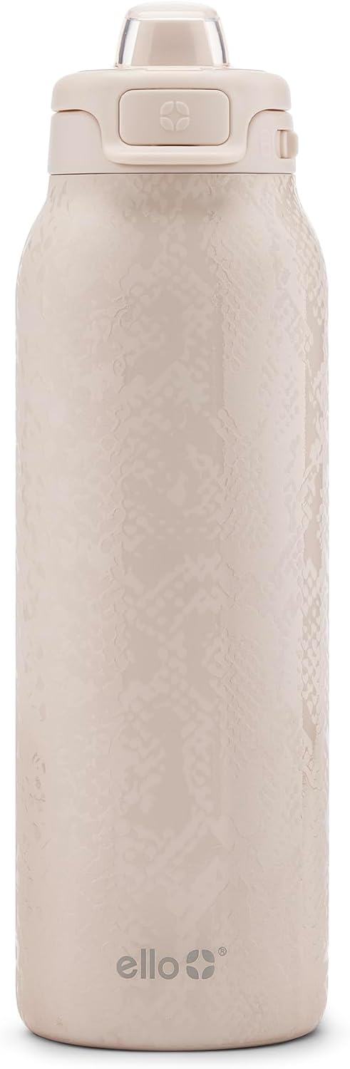 Ello Pop & Fill Insulated Stainless Steel Water Bottle with Quick Fill Lid, Leakproof Locking, Sip or Chug Spout, BPA-Free, Double Wall Vacuum Insulated for Sports, Travel & School- 22oz / 32oz / 40oz