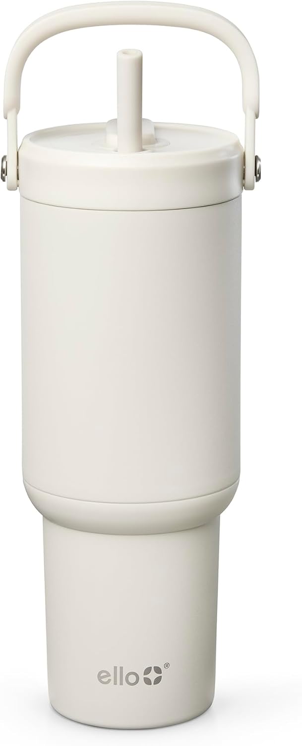 Ello Oasis Go+ 26oz Insulated Stainless Steel Tumbler with Straw, Mineral