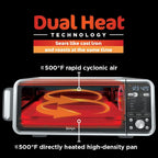 Ninja Foodi Smart Dual Heat Air Fry Oven, 13-in-1, Silver, SP351 | Smart Cook thermometer, 500F SearPlate, Air fry, sear crisp, roast, bake, dehydrate, 1800W