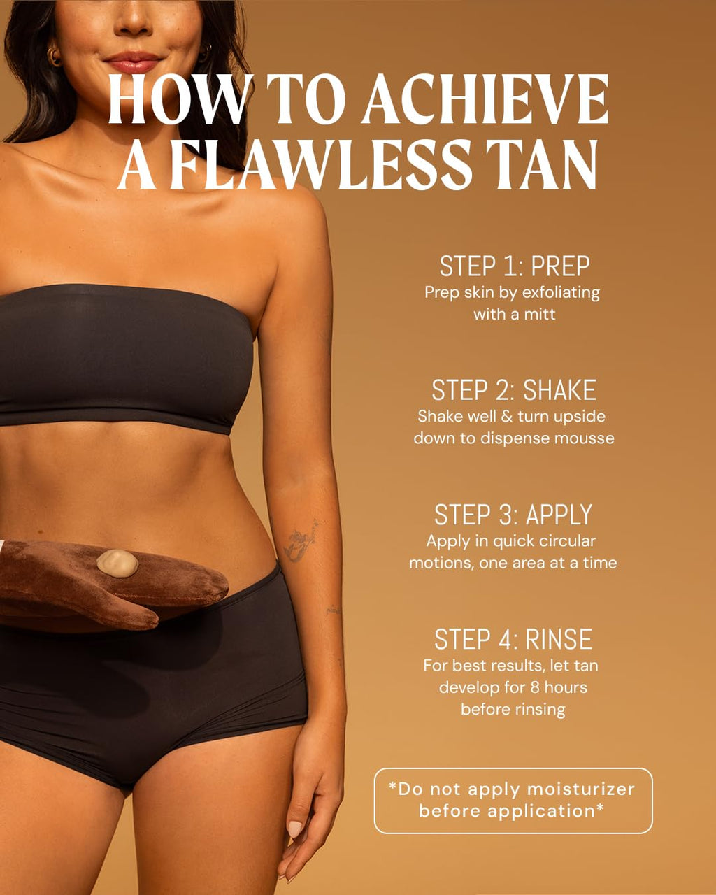 Medium Tanning Mousse, Natural-Looking Streak-Free Sunless Tanner - 7 Oz
