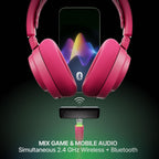 SteelSeries Arctis Nova 7X Wireless Gen 2 - Xbox Headset - Gaming Headset - Mobile App Control - 50+ HR with Fast Charge - Compatible with Xbox PC, Switch & More - Mixable 2.4GHz/Bluetooth - Magenta