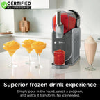 Ninja FS300 SLUSHi 72oz. Frozen Drink & Slushie Machine (Renewed) Bundle with Deco Essentials Collapsable Water Bottle BPA Free 24oz Gray/Stainless and 1 YR CPS Enhanced Protection Pack