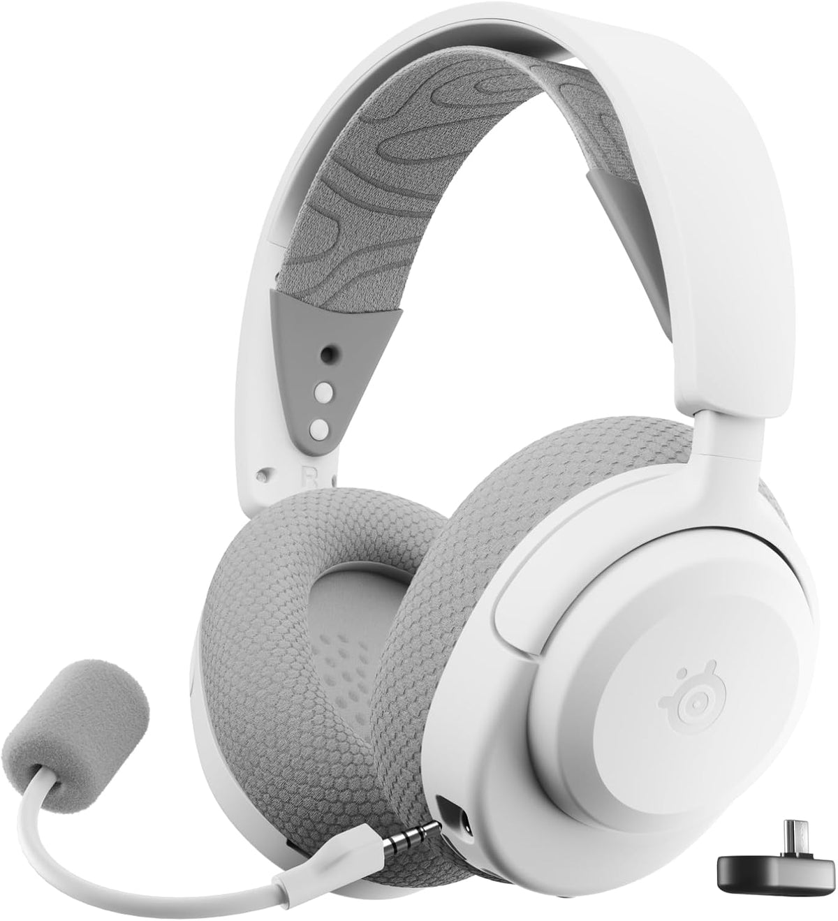 SteelSeries Arctis Nova 3P Wireless - PS5 Headset & PC Gaming Headset - Mobile App Control - 40 HR Battery with fast charging - Compatible with PlayStation, PC, Switch - 2.4GHz/Bluetooth - White