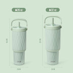 Ello Oasis Go+ 26oz Insulated Stainless Steel Tumbler with Straw, Jadeglow