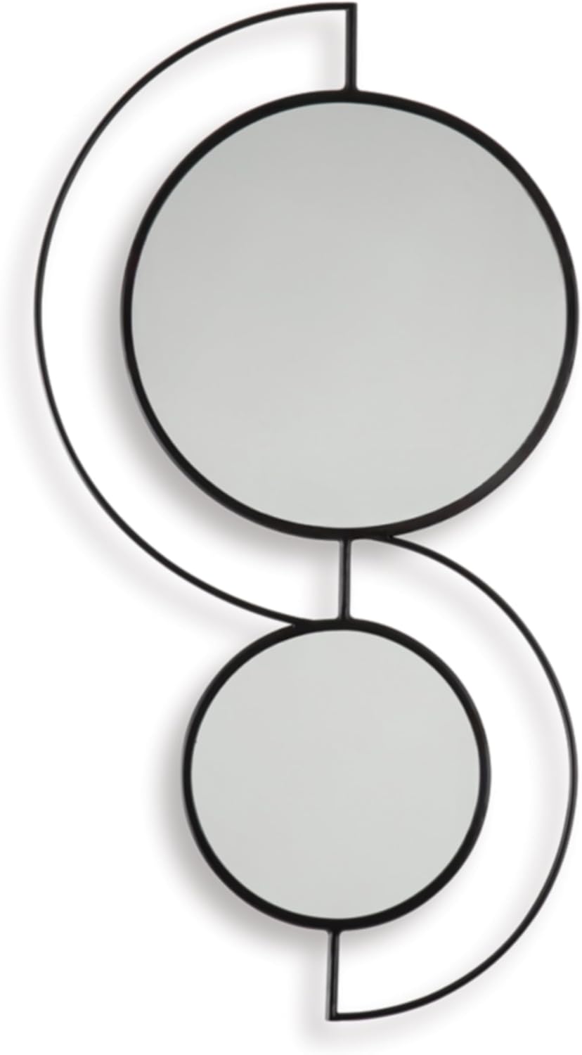 Signature Design by Ashley Shayham Modern Accent Mirror with Thin Frame, Black