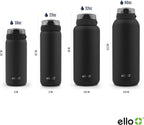 Ello Cooper 22oz Insulated Stainless Steel Water Bottle with Straw, Figgy