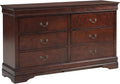 Signature Design by Ashley Alisdair 6 Drawer Bedroom Dresser, Dark Brown | Durable engineered wood, Classic Louis Philippe-style moulding, 6 spacious drawers for master bedroom storage