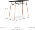 Signature Design by Ashley Jaspeni Industrial Home Office Desk, Black & Light Brown
