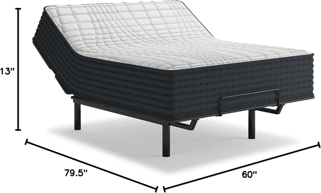 Signature Design by Ashley Hybrid 1300 13 Inch Plush Gel Memory Foam Mattress with Edge Support for Pressure Relief, Queen, Fiberglass-Free, Mattress in A Box