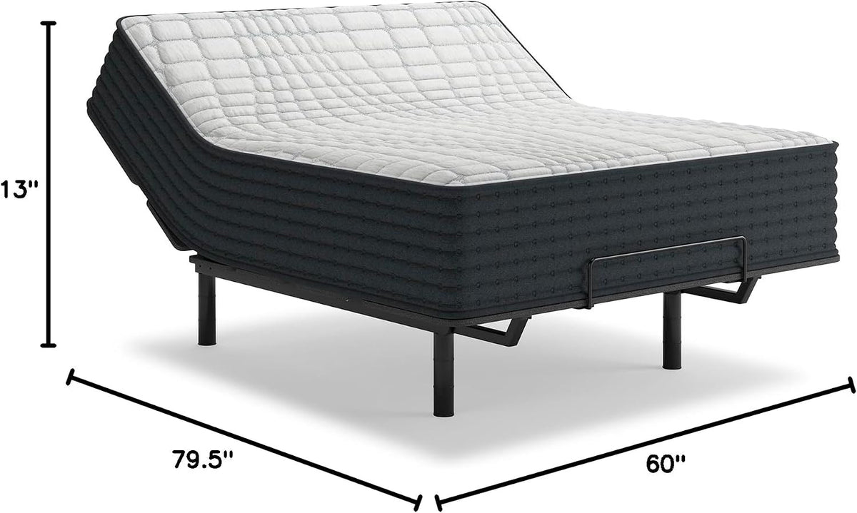 Signature Design by Ashley Hybrid 1300 13 Inch Plush Gel Memory Foam Mattress with Edge Support for Pressure Relief, Queen, Fiberglass-Free, Mattress in A Box